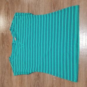 (L) T by Talbots Striped Knit Top Nautical Casual Comfortable Loungewear Comfy